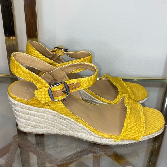 🍀Lucky Brand Mindra wedge espadrille . Size 10W - Picture 6 of 8